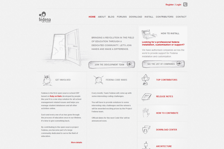 Project Fedena website preview